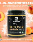 Der Recover360 ist mittig umgeben von Ice-Tea Peach icons