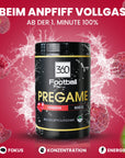 Himbeeren Pregame umgeben von Himbeeren in einer Grafik