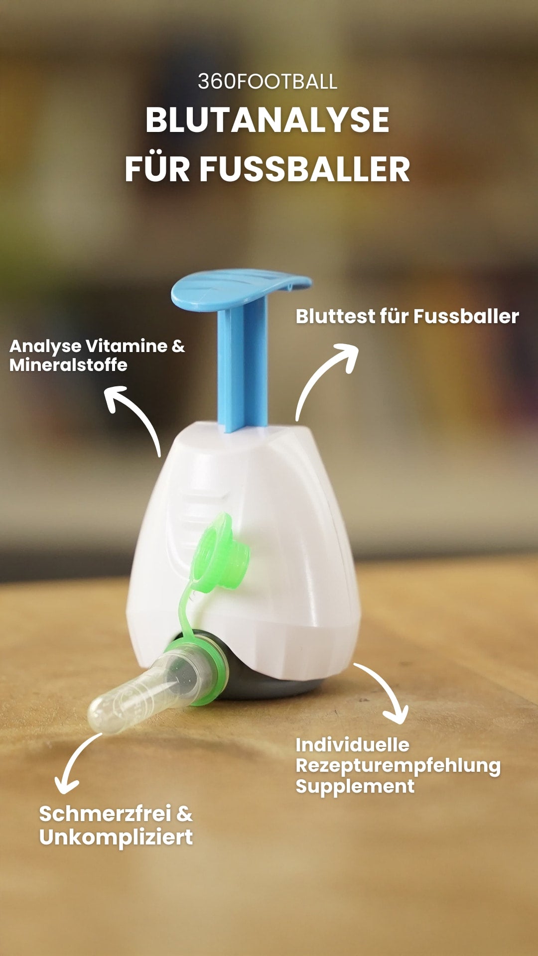 Bluttest Analyse für Fussballer mit den wichtigsten Punkten