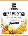 Clear Whey360 Fruit Punch – Etikett mit Nährwerten und Zutaten