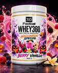 Whey360 Halloween Special Dose mit Halloween-Kürbissen und Beeren – limitiertes Proteinpulver für Fussballer