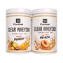 Clear Whey360 Doppelpack – Fruit Punch und Ice Tea Peach Dosen auf weissem Hintergrund