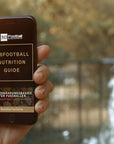 Das Titelbild des 360Football Nutrition Guides ist auf einem Handy zu sehen als Mock Up